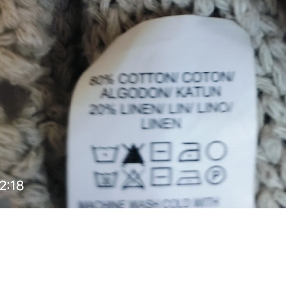 Lucky Brand Womens Open Front Knit Cardigan‎ Sweater Beige Size Medium - Picture 7 of 8